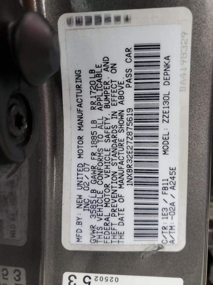 1NXBR32E27Z875619 2007 Toyota Corolla Ce