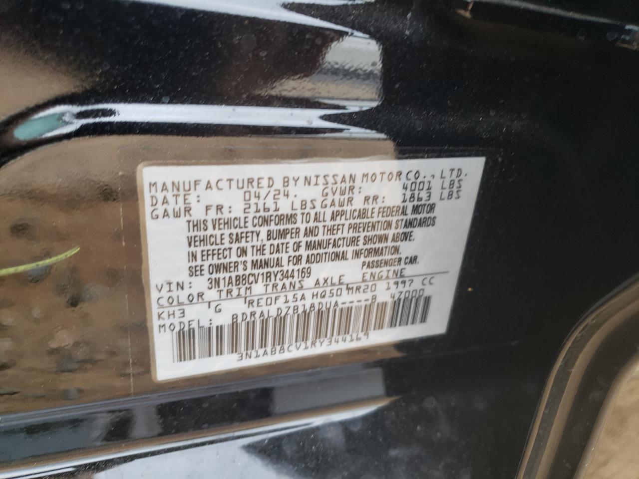 3N1AB8CV1RY344169 2024 Nissan Sentra Sv