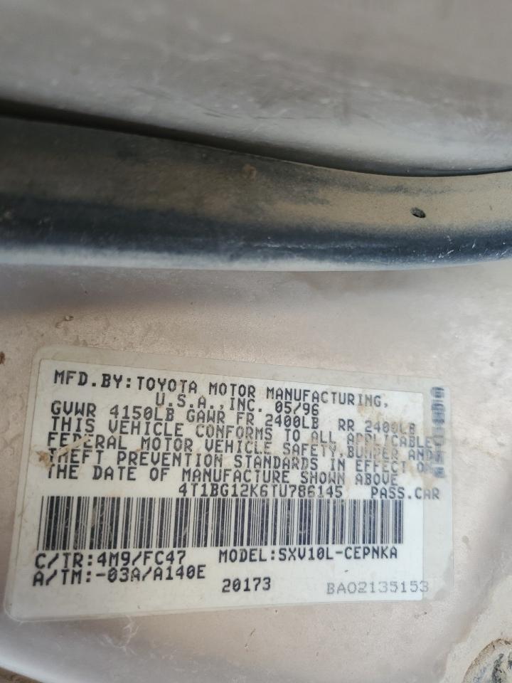 4T1BG12K6TU786145 1996 Toyota Camry Dx