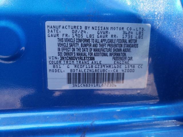 3N1CN8DV1RL872306 Nissan Versa S 12