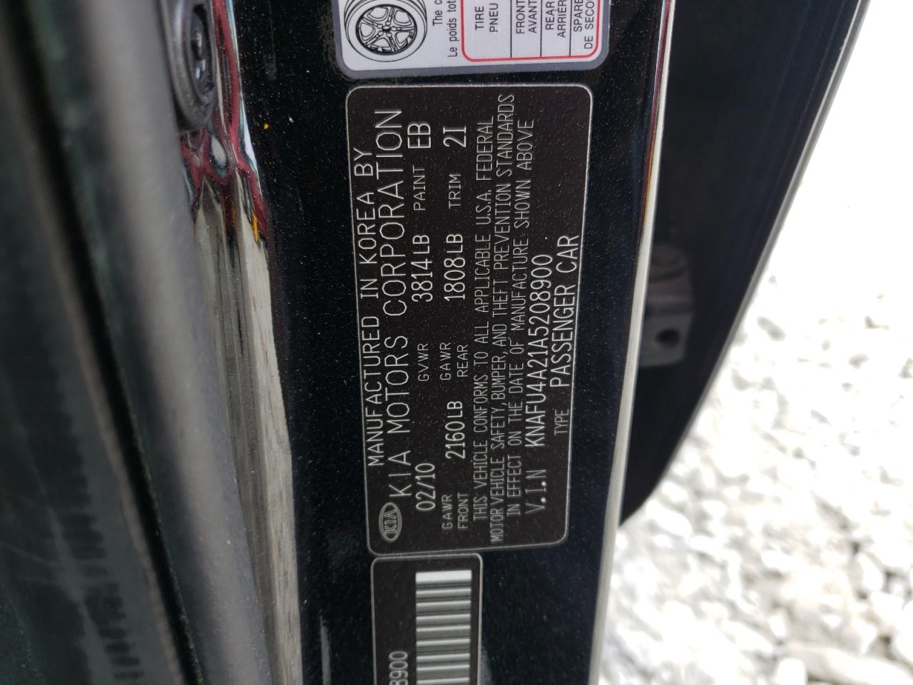 2010 Kia Forte Ex VIN: KNAFU4A21A5208900 Lot: 70570894