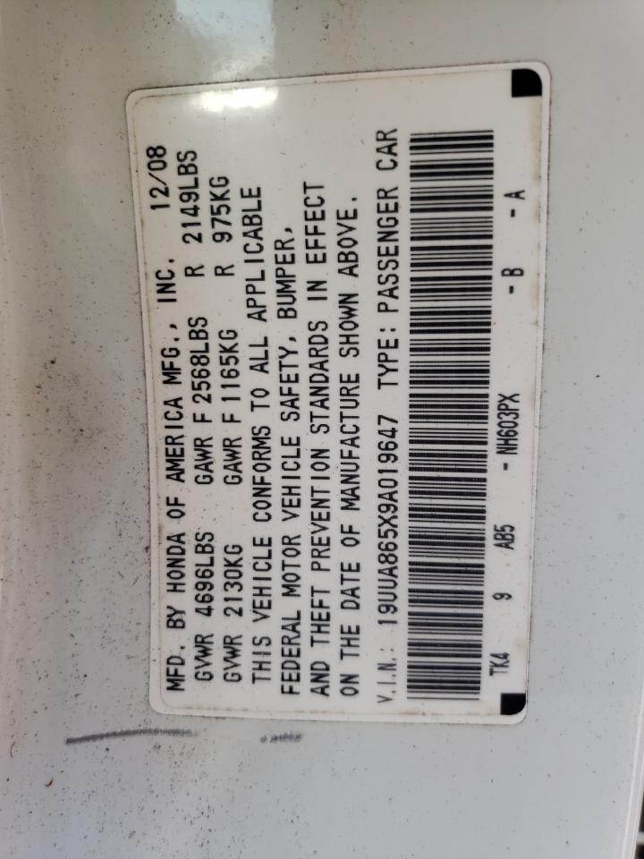 19UUA865X9A019647 2009 Acura Tl