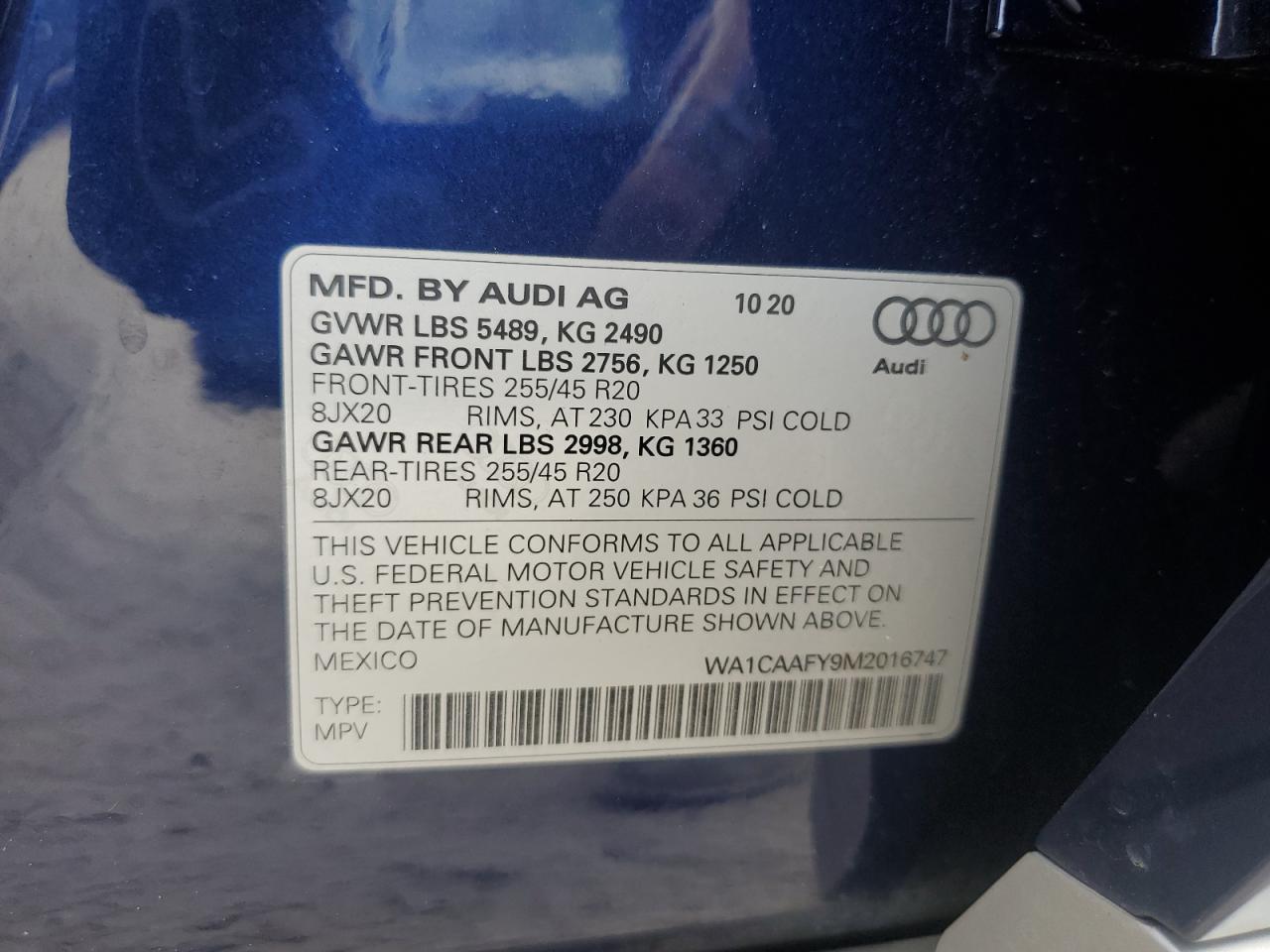 WA1CAAFY9M2016747 2021 AUDI Q5 - Image 13