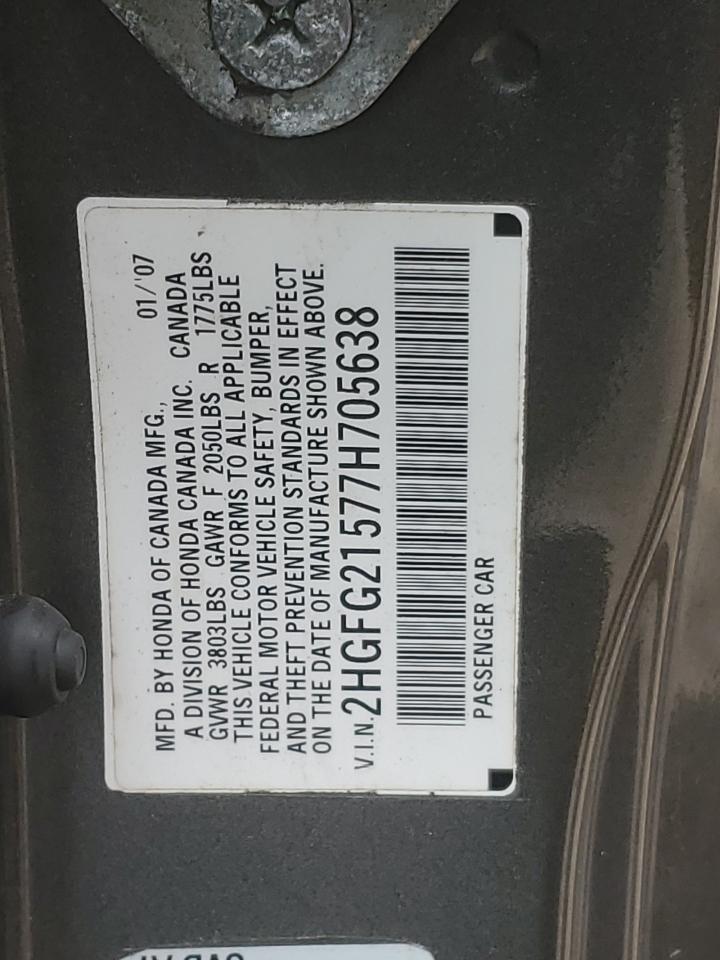 2HGFG21577H705638 2007 Honda Civic Si