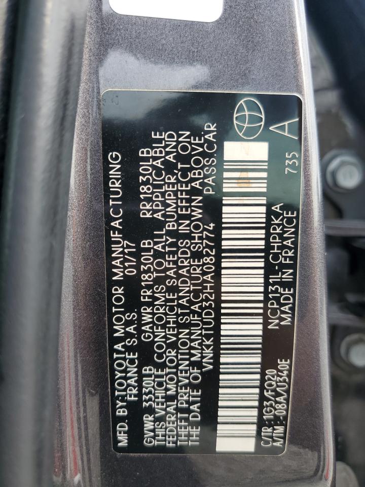 VNKKTUD32HA082774 2017 Toyota Yaris L