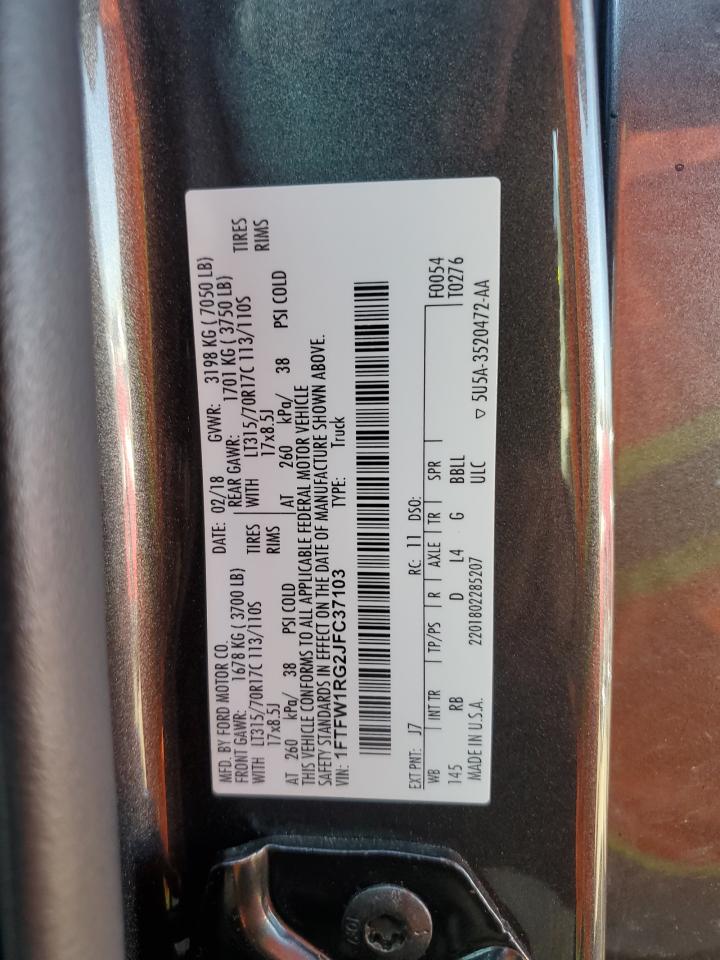 1FTFW1RG2JFC37103 2018 Ford F150 Raptor