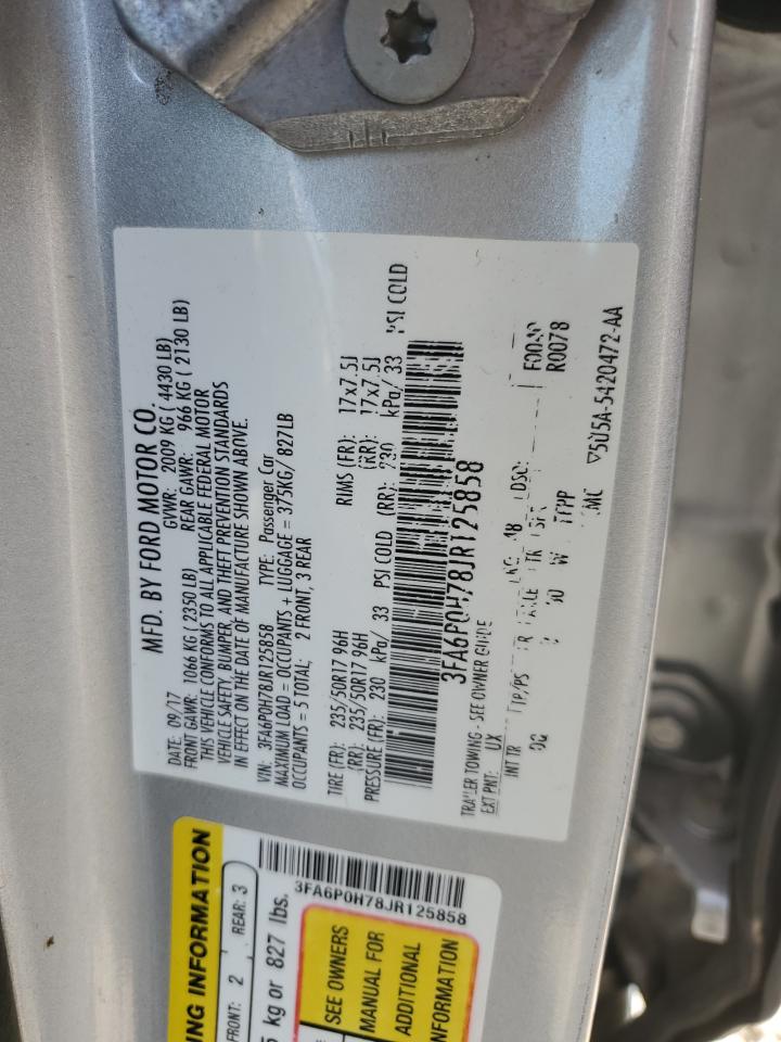 3FA6P0H78JR125858 2018 FORD FUSION - Image 12