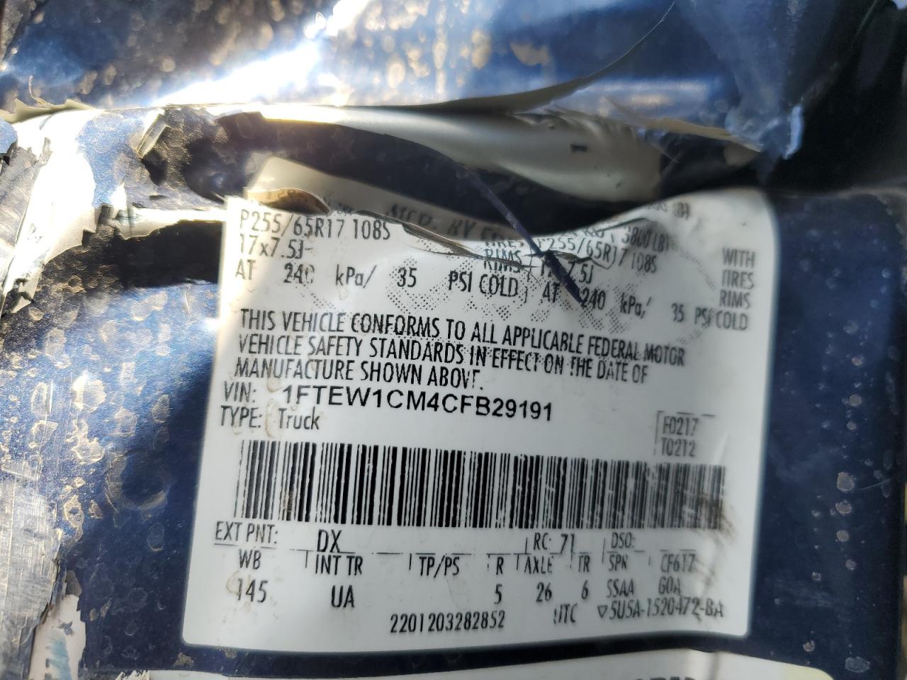 1FTEW1CM4CFB29191 2012 Ford F150 Supercrew