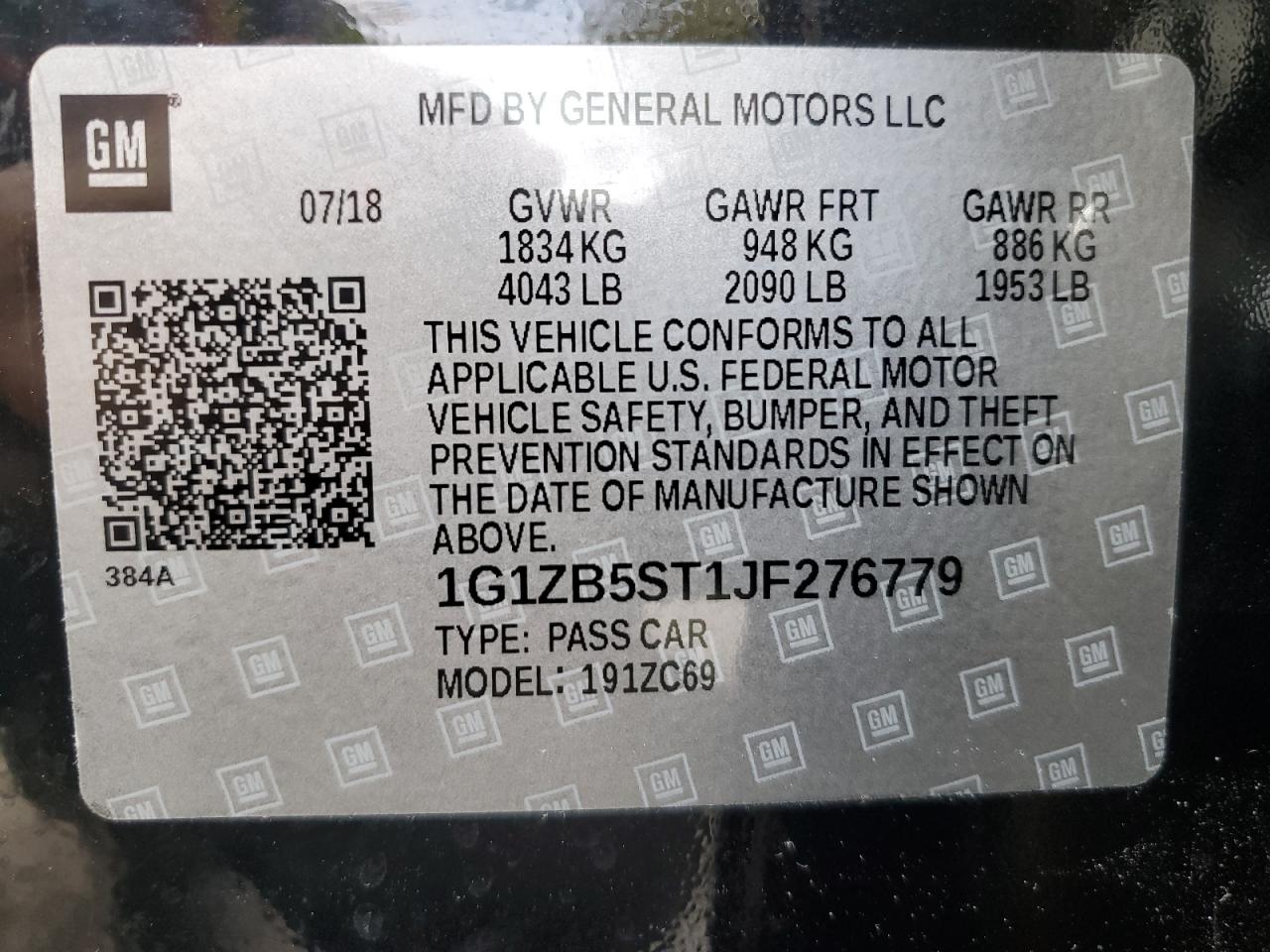 1G1ZB5ST1JF276779 2018 CHEVROLET MALIBU - Image 13