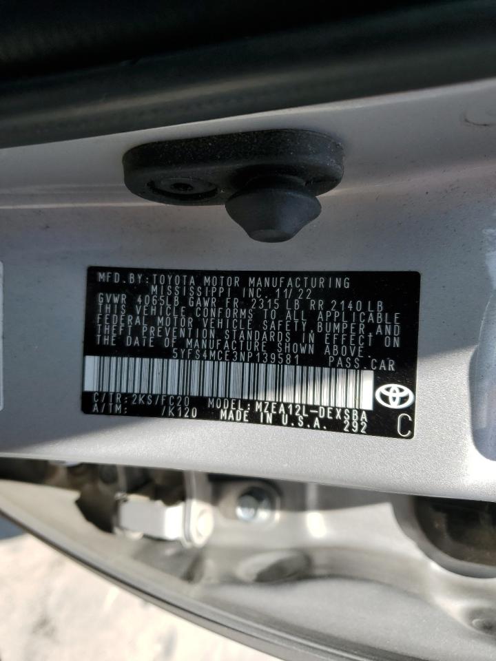 5YFS4MCE3NP139581 2022 TOYOTA COROLLA - Image 14