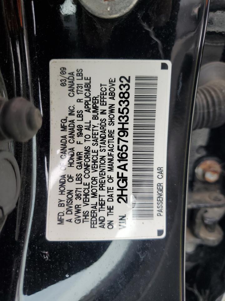 2HGFA16579H353832 2009 Honda Civic Lx