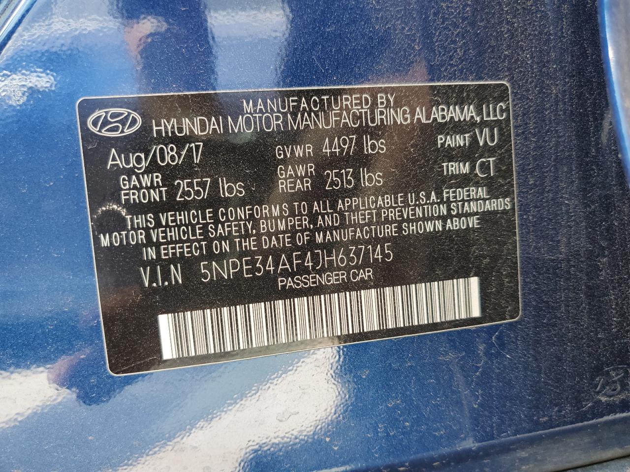 5NPE34AF4JH637145 2018 Hyundai Sonata Sport