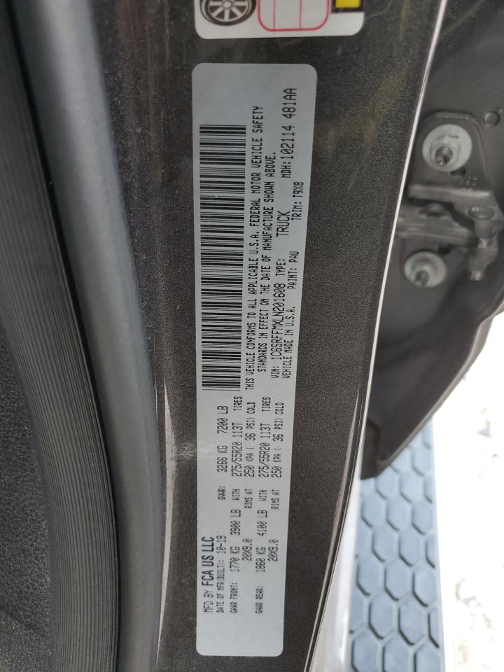 2020 Ram 1500 Big Horn/Lone Star VIN: 1C6SRFFMXLN201608 Lot: 72660664