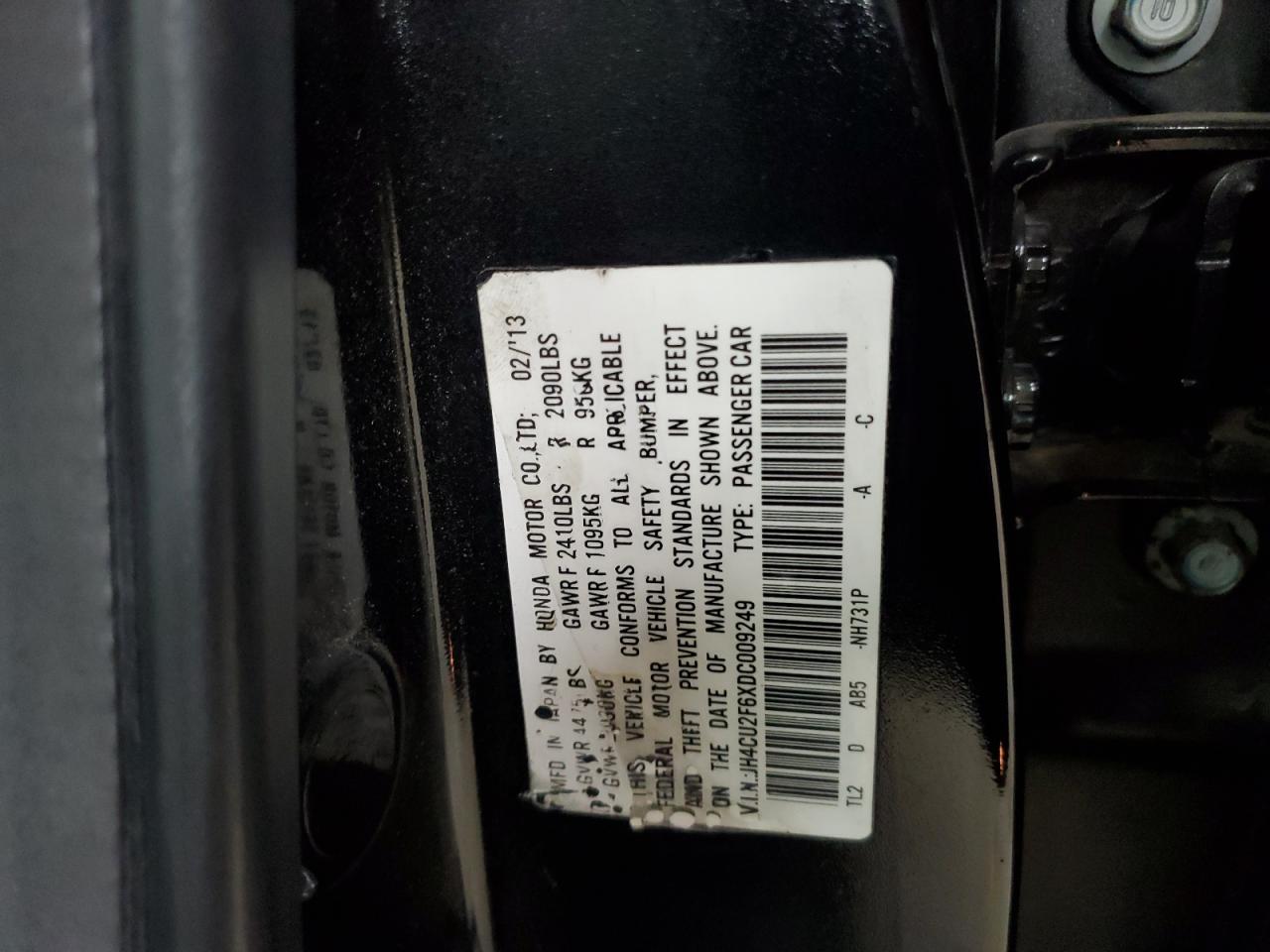 2013 Acura Tsx Tech VIN: JH4CU2F6XDC009249 Lot: 71708334