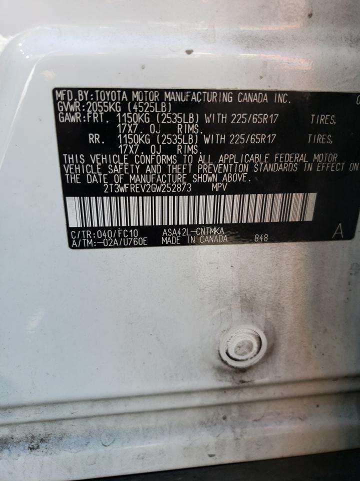 2T3WFREV2GW252873 2016 TOYOTA RAV 4 - Image 12