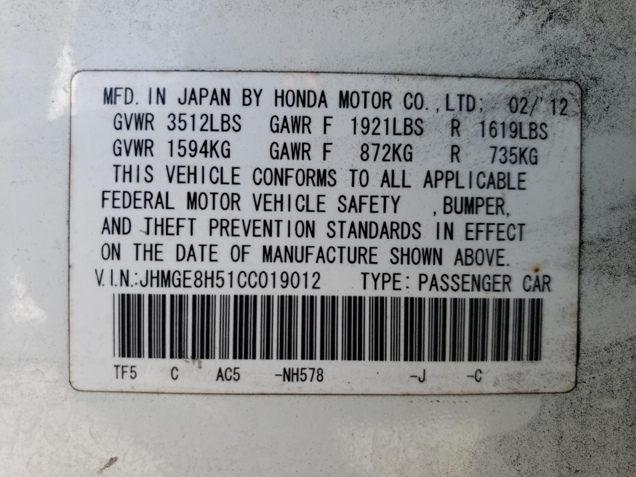 2012 Honda Fit - Image 12