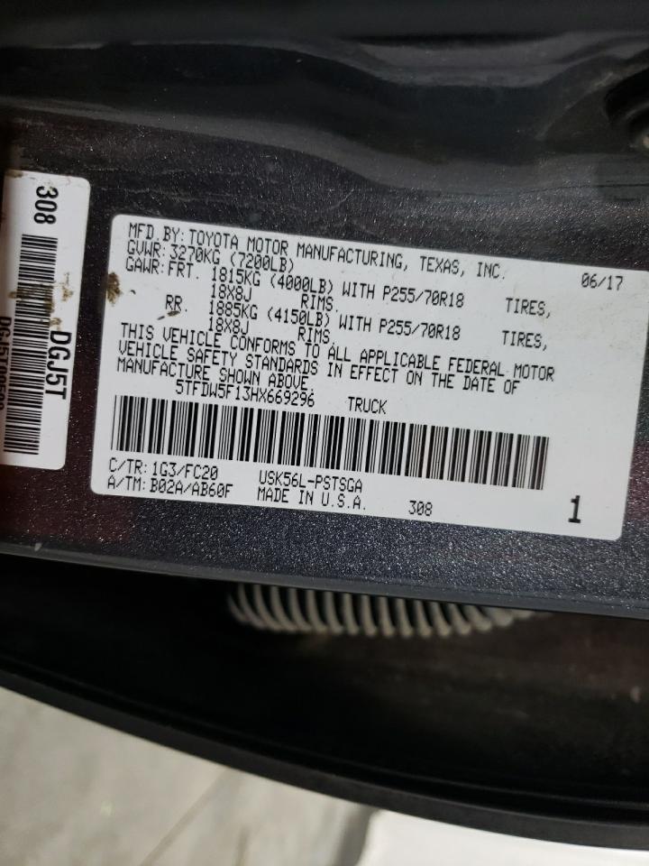 5TFDW5F13HX669296 2017 Toyota Tundra Crewmax Sr5