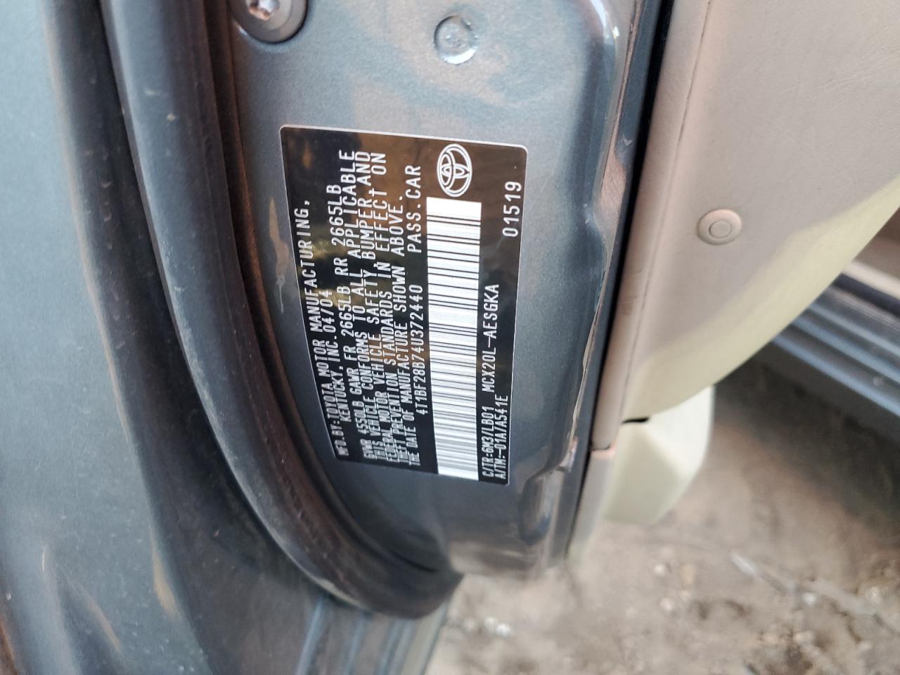 4T1BF28B74U372440 2004 Toyota Avalon Xl