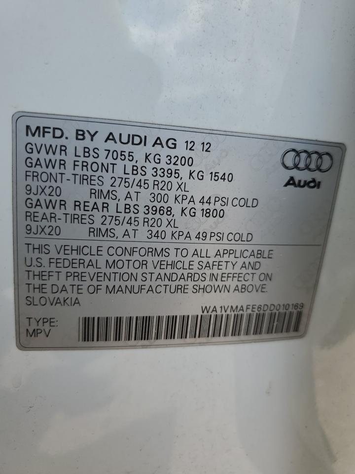 WA1VMAFE6DD010169 2013 Audi Q7 Prestige