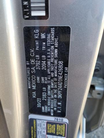 3KPF24AD1NE426808 Kia Forte FE 12