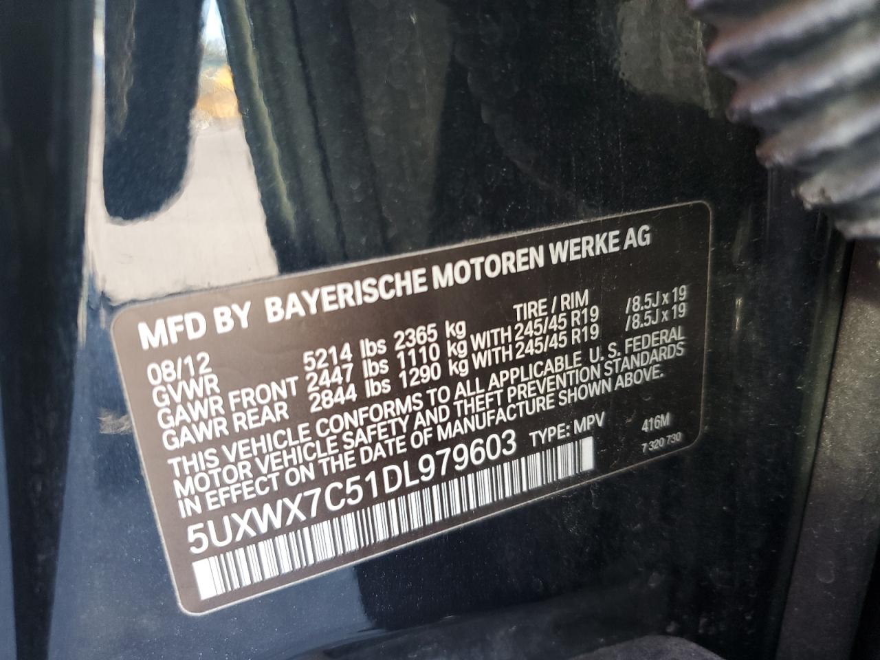 5UXWX7C51DL979603 2013 BMW X3 xDrive35I