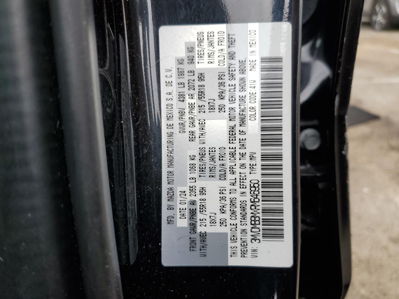 3MVDMBBMXRM646950 2024 Mazda Cx-30 Select