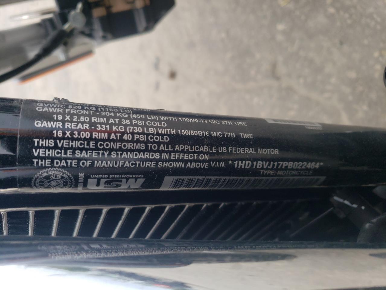 2023 Harley-Davidson Fxst VIN: 1HD1BVJ17PB022464 Lot: 72746614