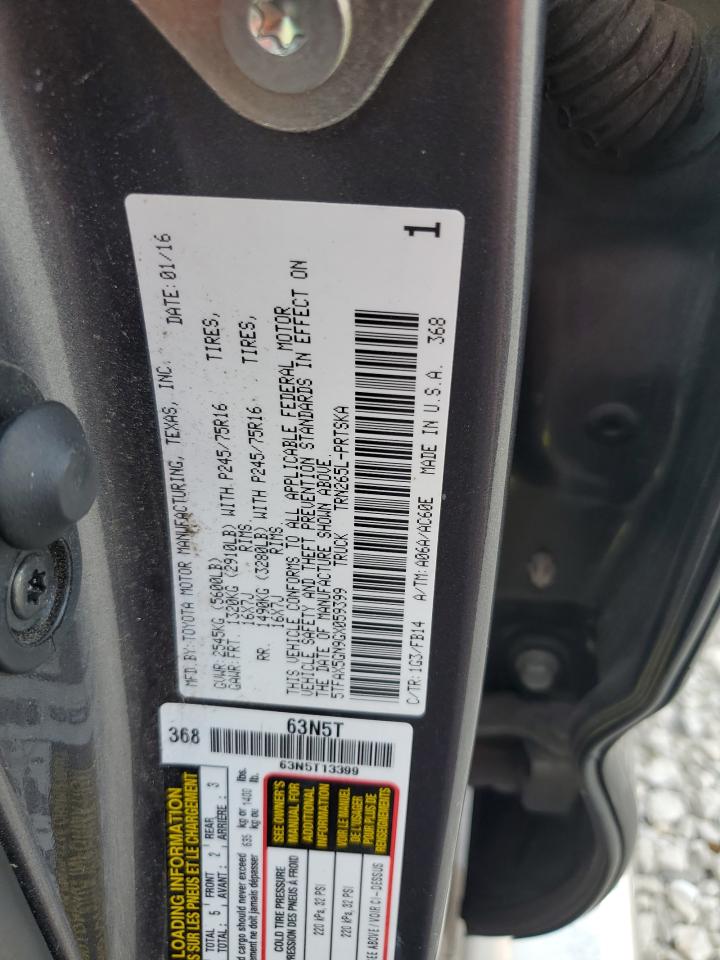 5TFAX5GN9GX059399 2016 Toyota Tacoma Double Cab