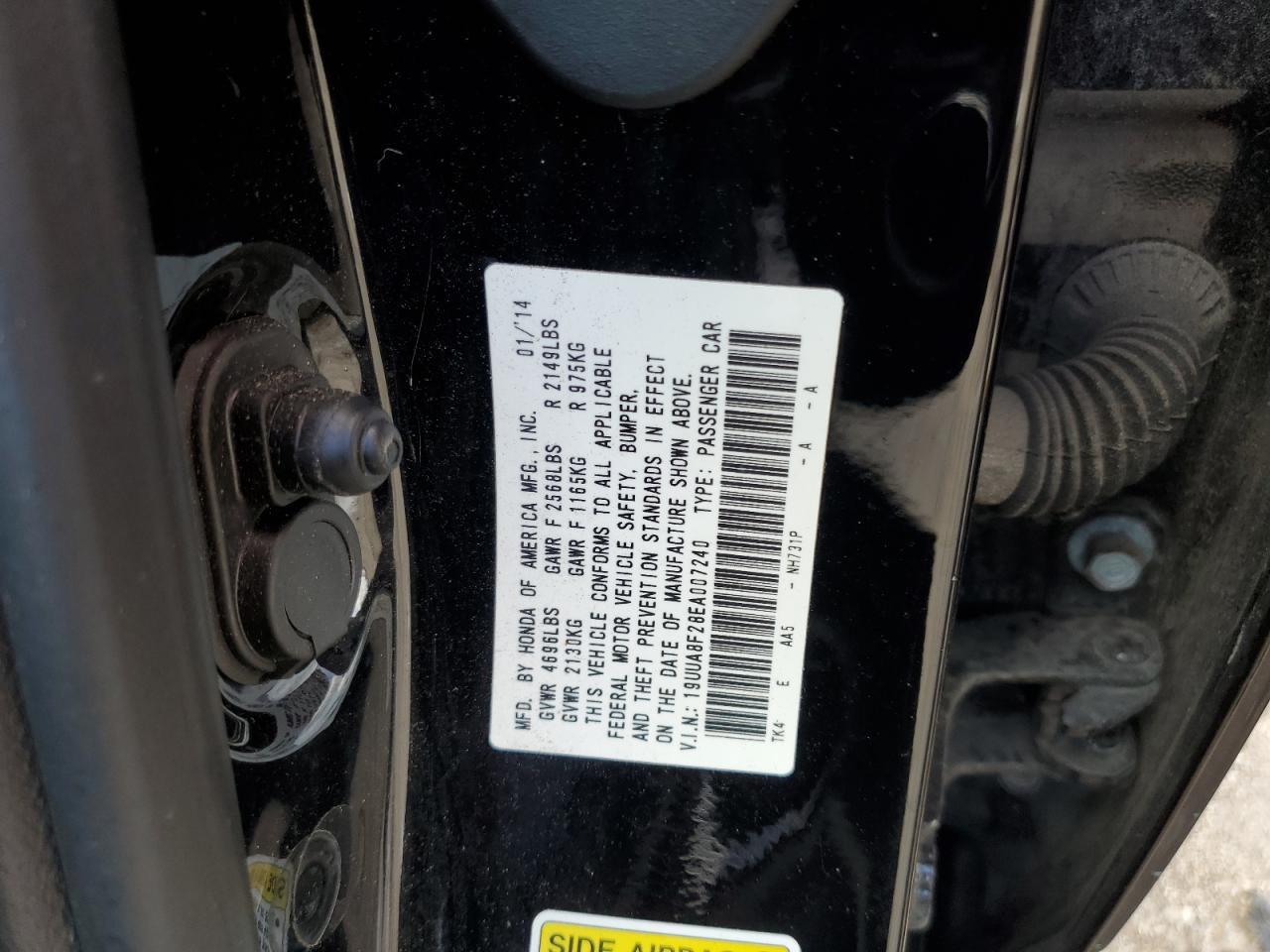 19UUA8F28EA007240 2014 Acura Tl