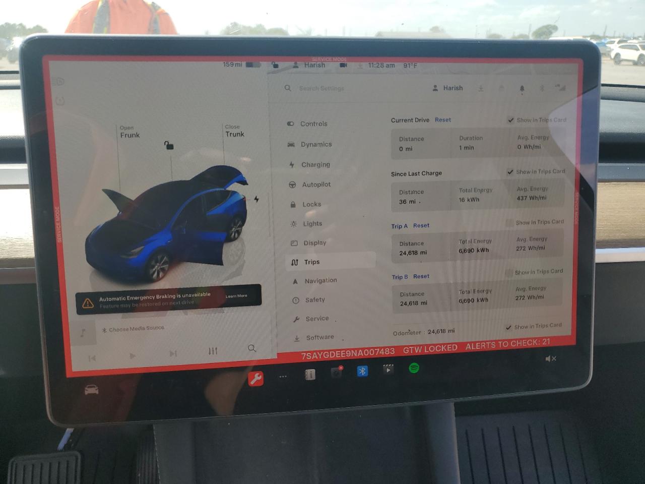 7SAYGDEE9NA007483 2022 Tesla Model Y