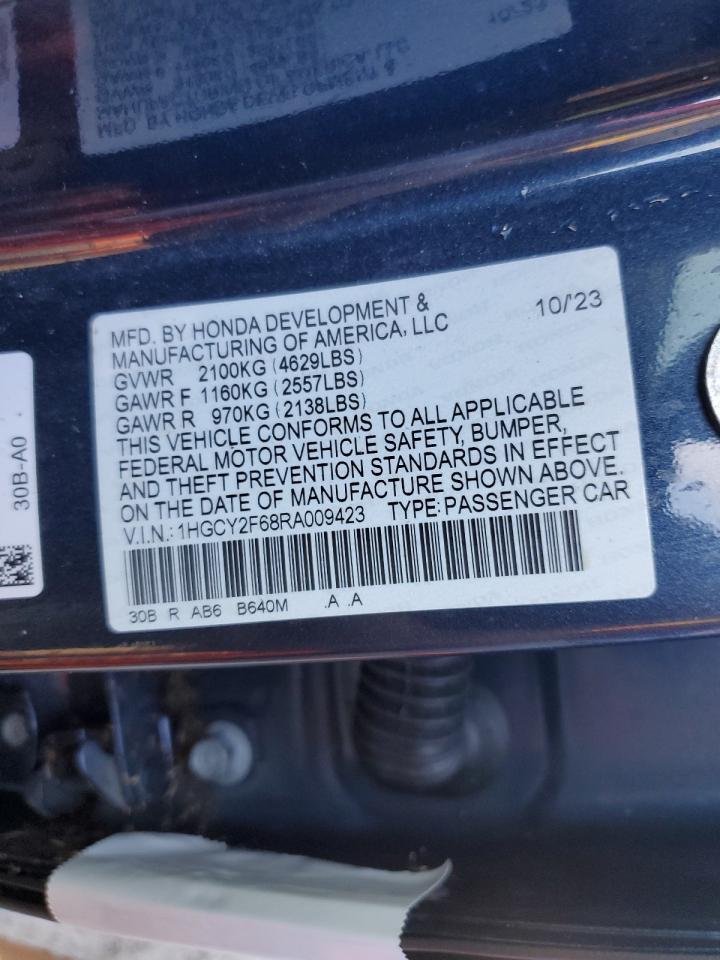 1HGCY2F68RA009423 2024 Honda Accord Hybrid Exl