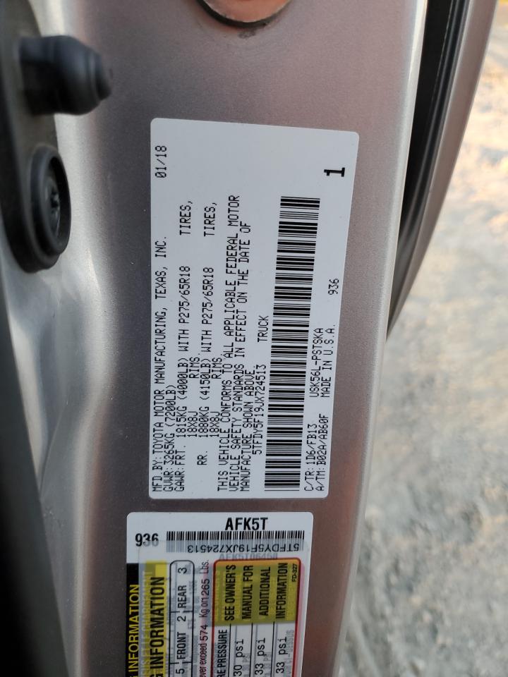 5TFDY5F19JX724513 2018 Toyota Tundra Crewmax Sr5