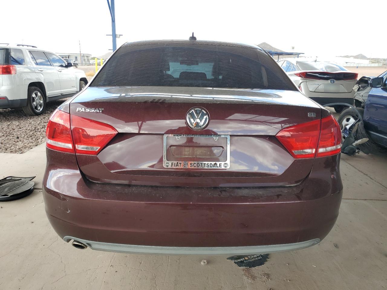 2012 Volkswagen Passat Se VIN: 1VWBP7A36CC105101 Lot: 71789674