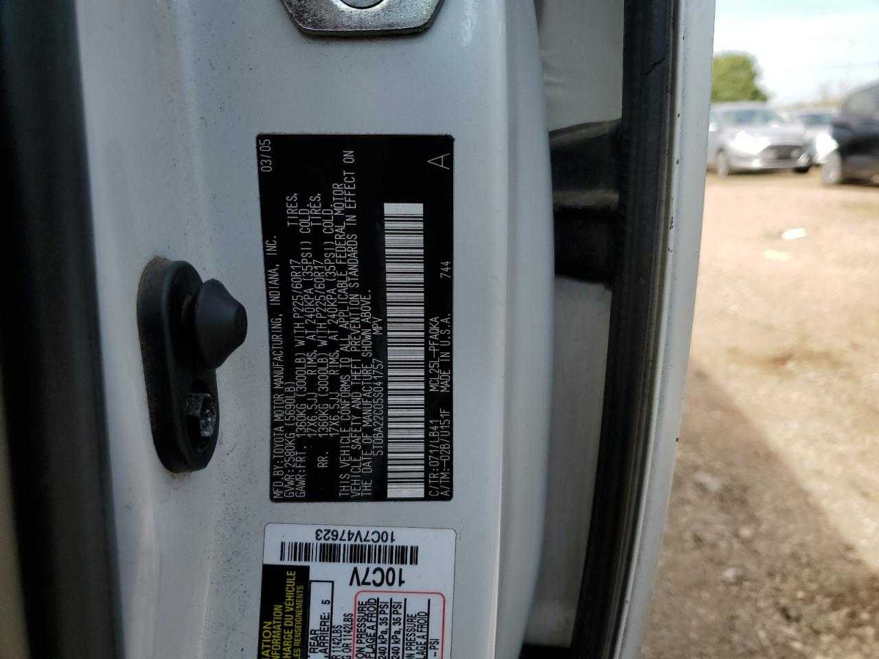 5TDBA22C05S041757 2005 Toyota Sienna Xle