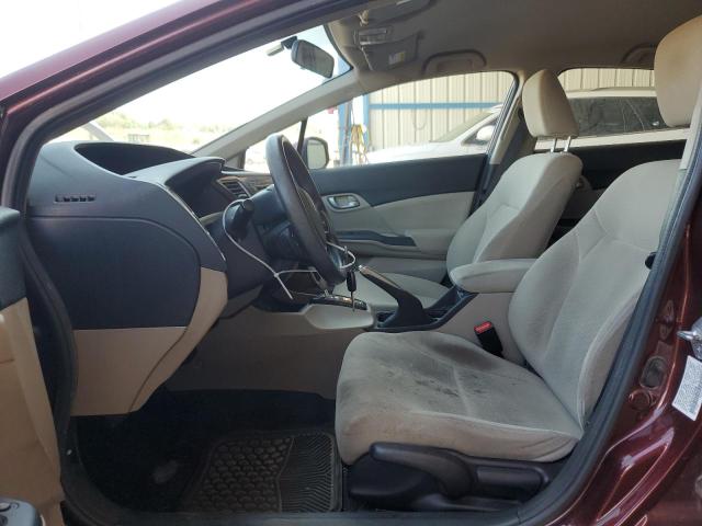 Sedans HONDA CIVIC 2013 Burgundy