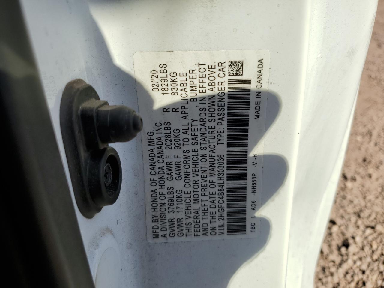 2HGFC4B84LH303036 2020 HONDA CIVIC - Image 12