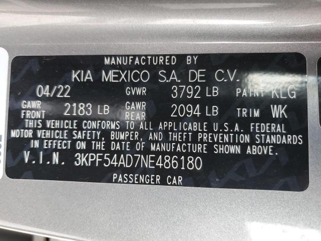 3KPF54AD7NE486180 Kia Forte GT L 12