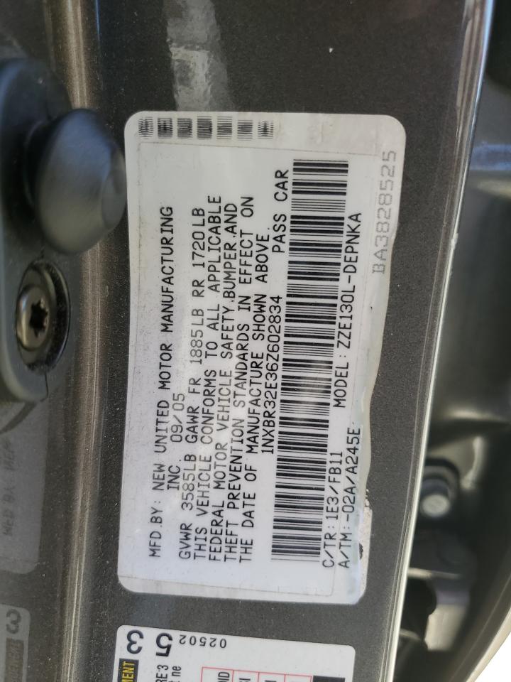 1NXBR32E36Z602834 2006 Toyota Corolla Ce