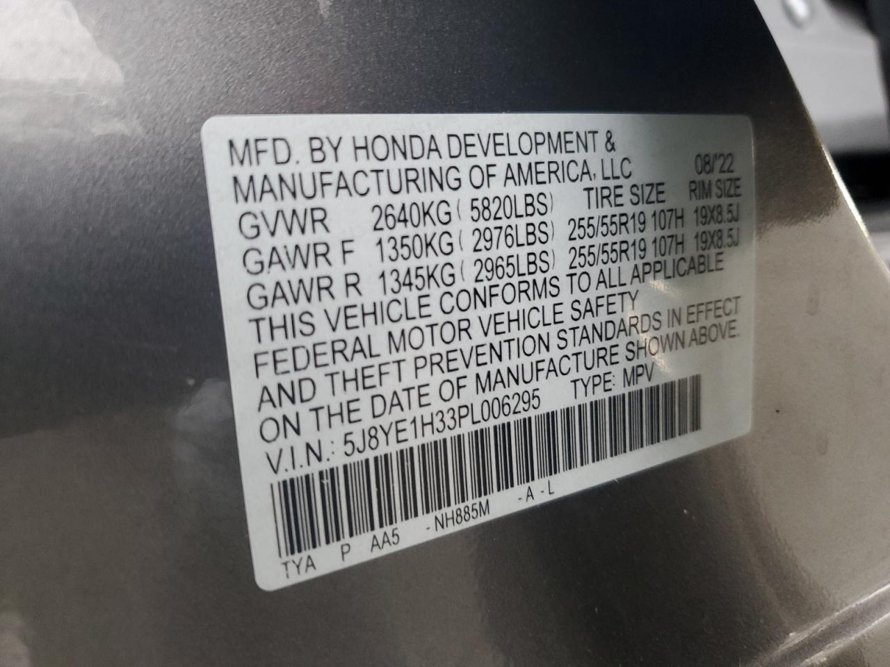 5J8YE1H33PL006295 2023 Acura Mdx