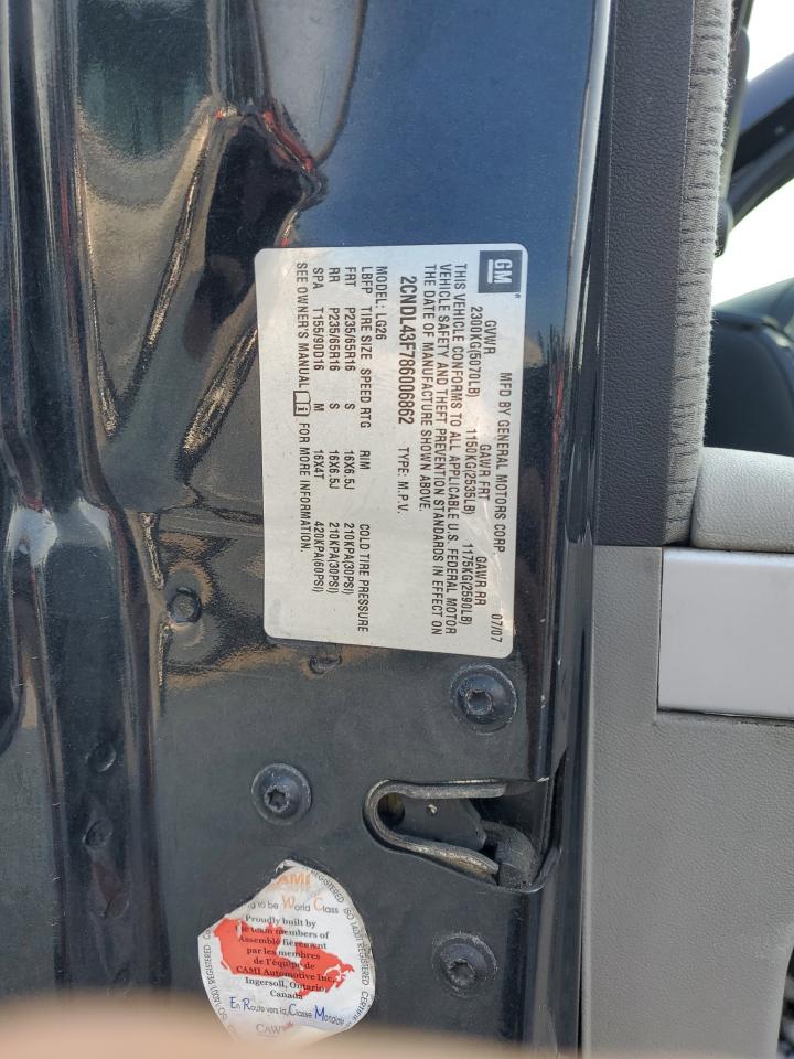 2CNDL43F786006862 2008 Chevrolet Equinox Lt