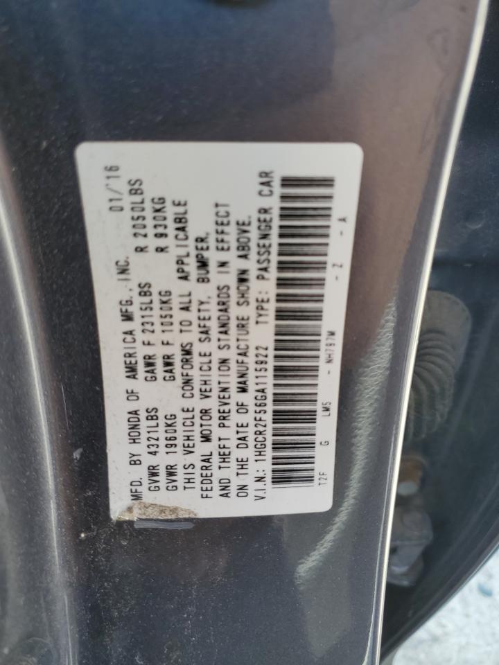 1HGCR2F56GA115922 2016 Honda Accord Sport