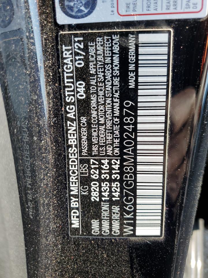 W1K6G7GB8MA024879 2021 Mercedes-Benz S 580 4Matic