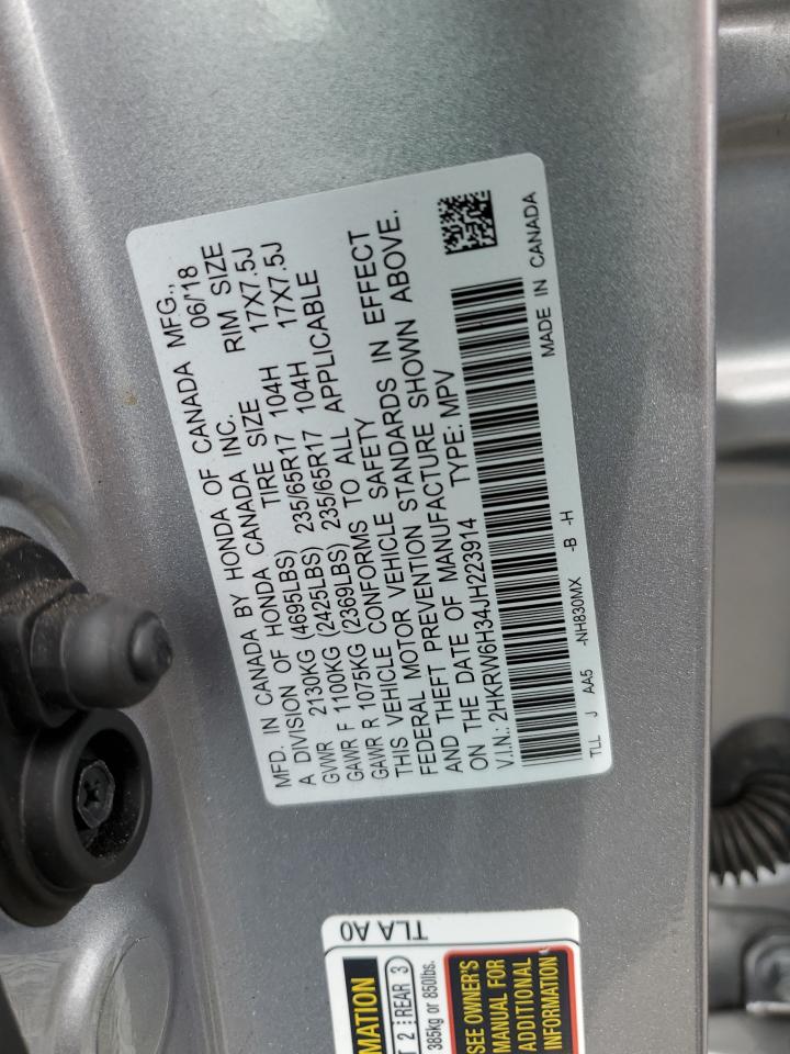 2HKRW6H34JH223914 2018 Honda Cr-V Lx