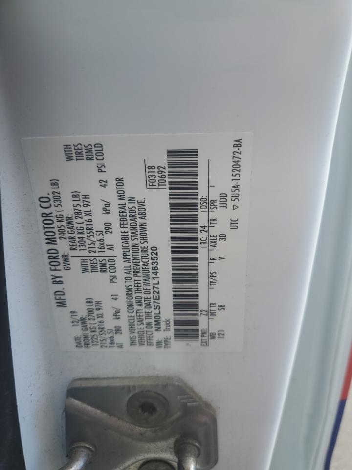 NM0LS7E27L1463520 2020 Ford Transit Connect Xl