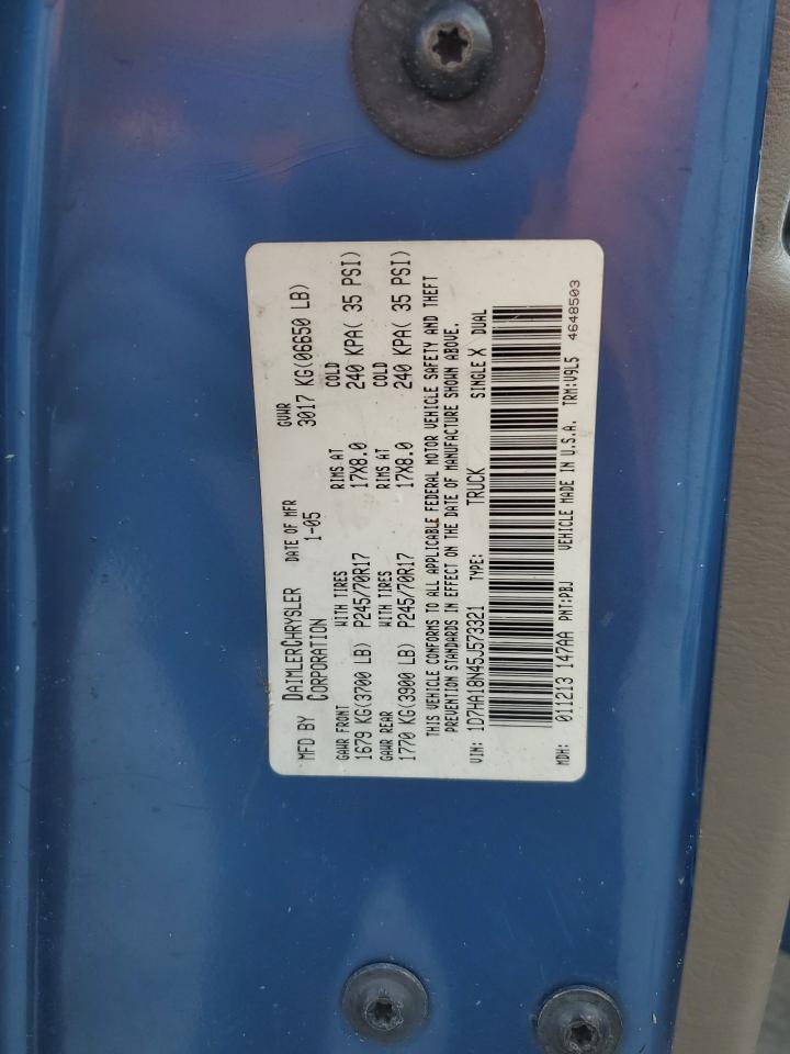 2005 Dodge Ram 1500 St VIN: 1D7HA18N45J573321 Lot: 71855254