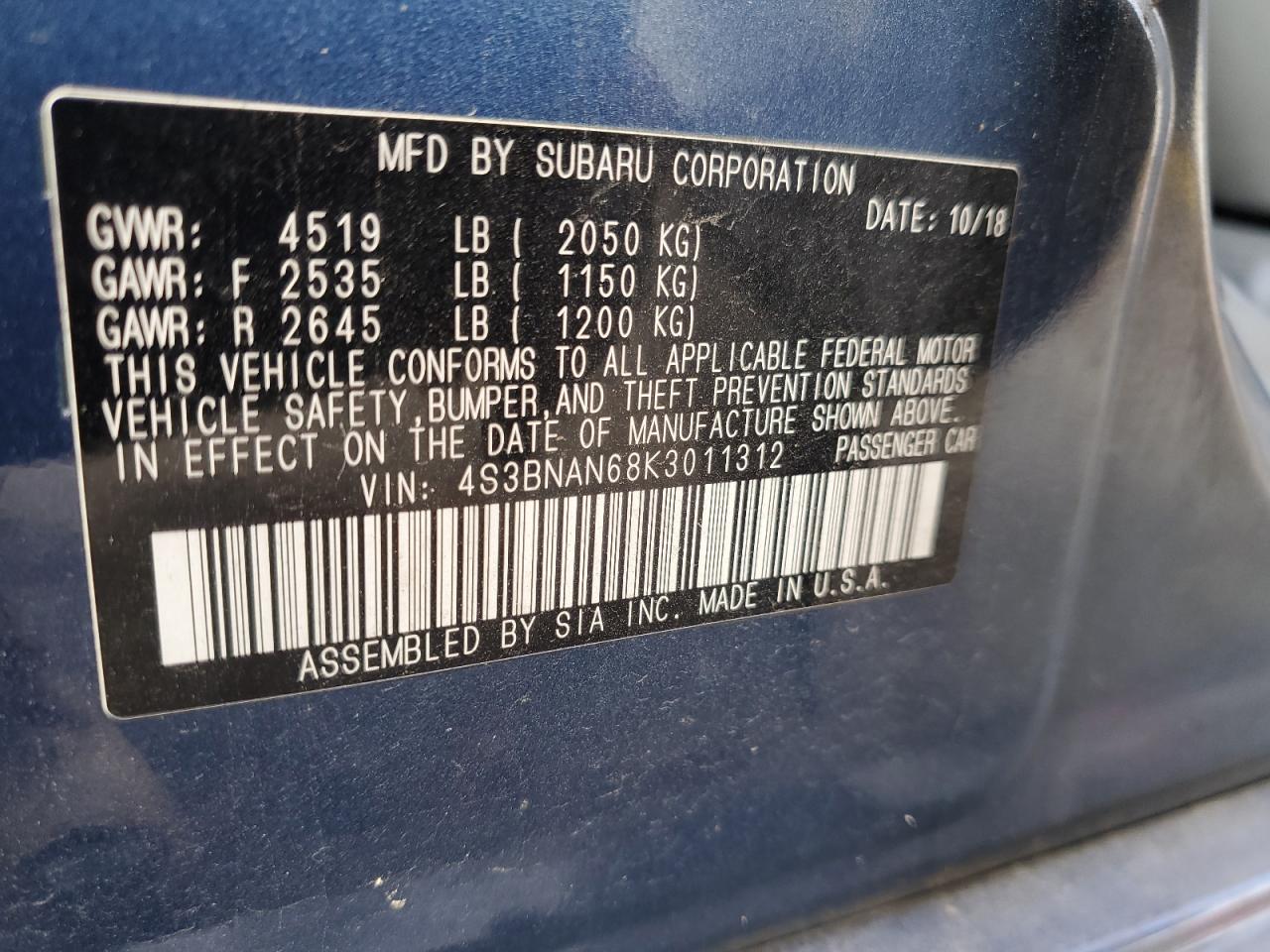 2019 Subaru Legacy - Image 12