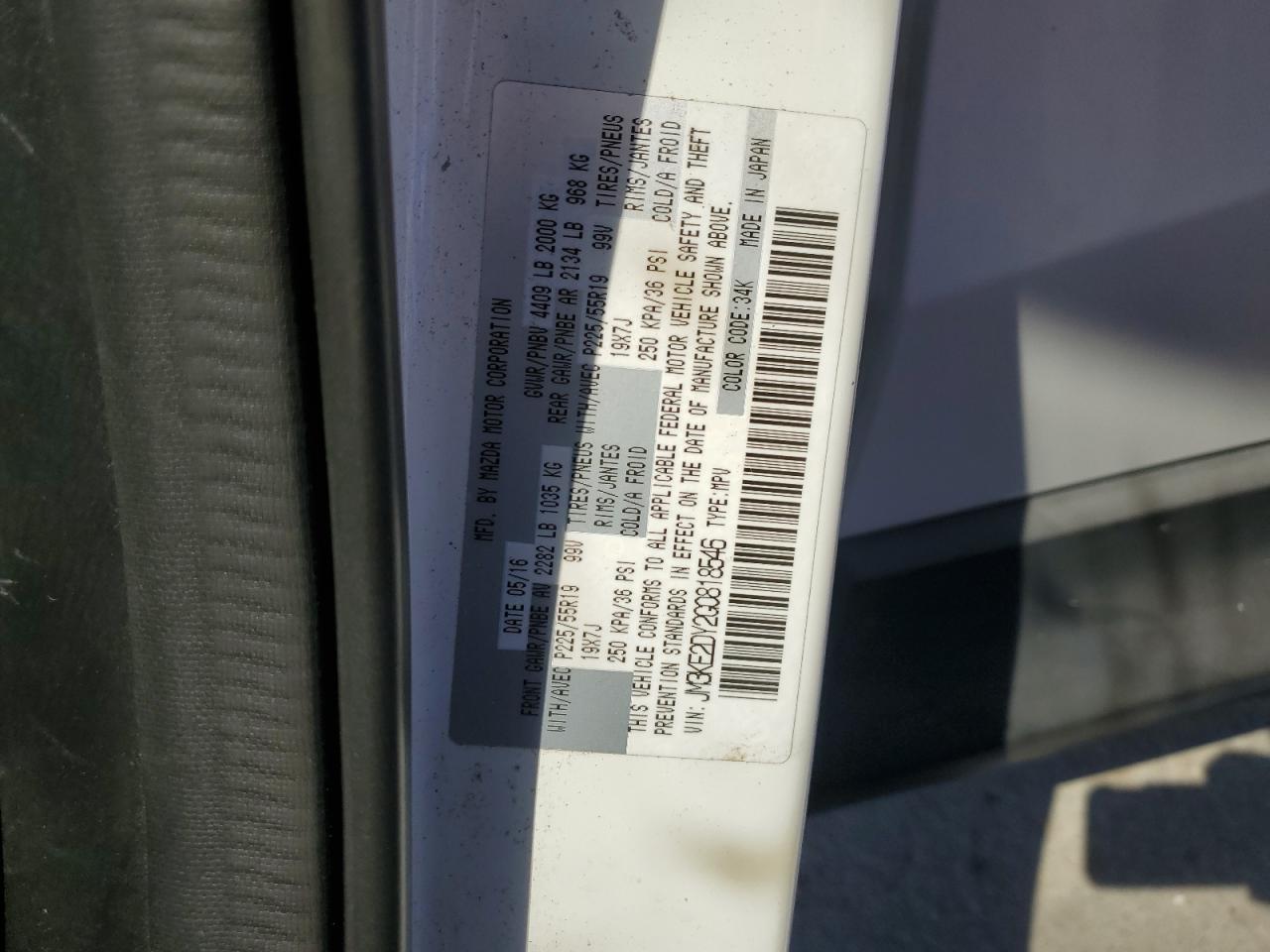 JM3KE2DY2G0818546 2016 Mazda Cx-5 Gt