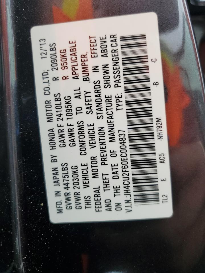 JH4CU2F60EC004837 2014 Acura Tsx Tech