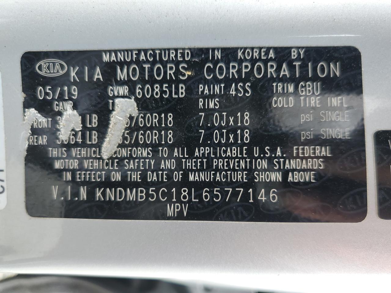 KNDMB5C18L6577146 2020 Kia Sedona Lx