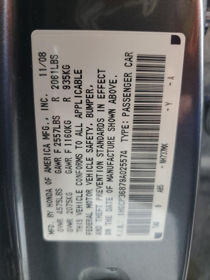 1HGCP36879A025574 2009 Honda Accord Exl